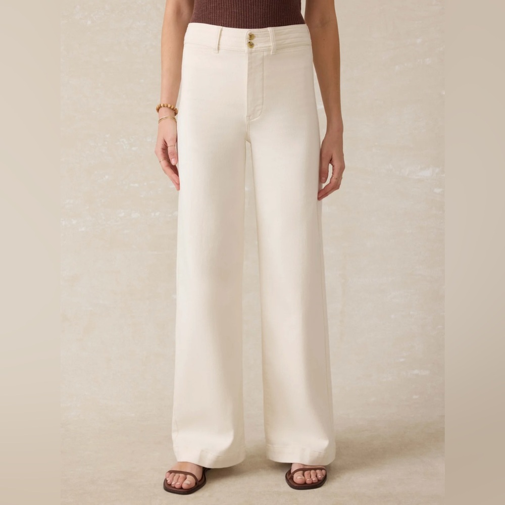 FAHRETY Stretch Terry Harbor Pant - Egret